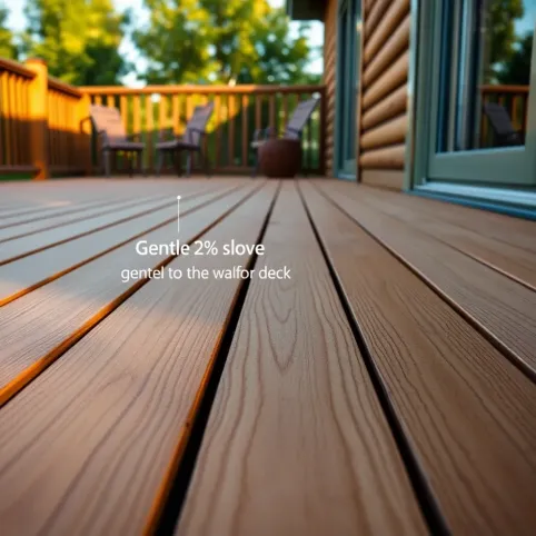 jaki spadek na tarasie drewnianym